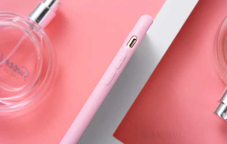 Для iPhone X s Мягкие матовые цветные чехлы для 8 7 6 Plus Силиконовый противоударный