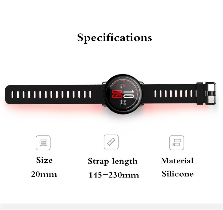 22 мм двухцветный спортивный силиконовый ремешок на запястье для Xiaomi Huami Amazfit PACE Lite