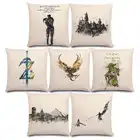 Новый Хогвартс Final Fantasy, дыхание, дикая Медуза, Thunderbird, кот, фламинго, Волшебная акварель, наволочка, наволочка, чехол