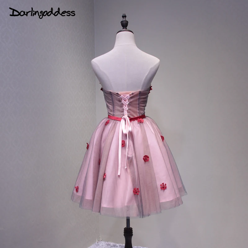 Новинка 2017 розовое кружевное коктейльное платье из тюля короткие платья для