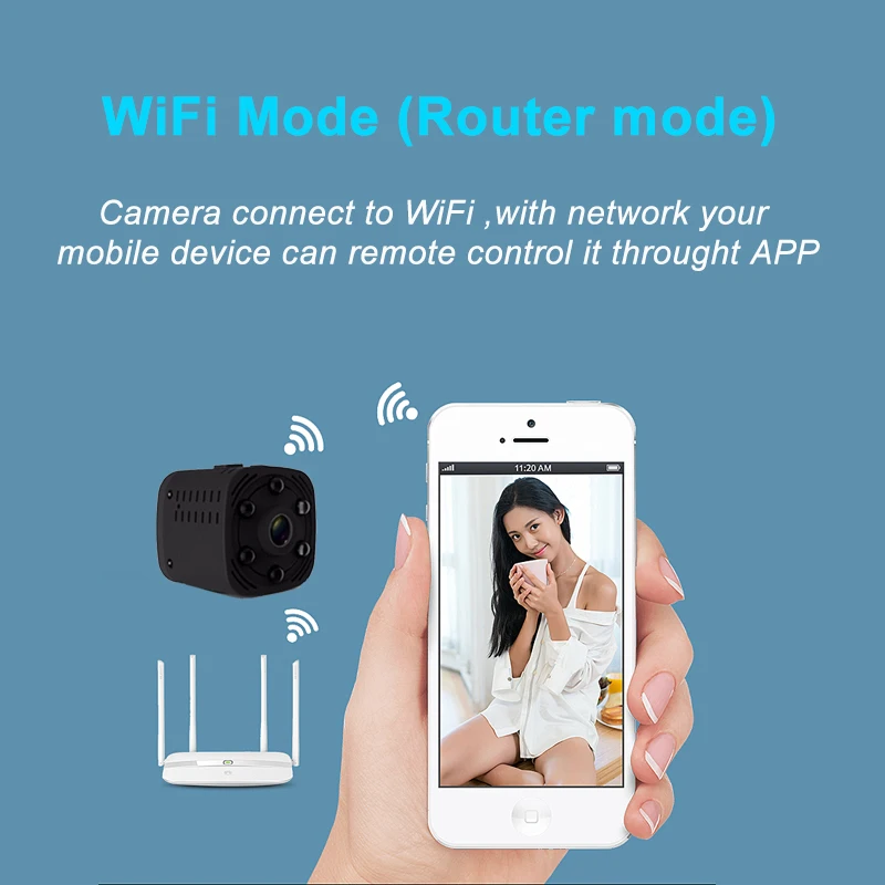 Невидимая ночная версия 1080P Wifi мини камера беспроводная для обнаружения движения