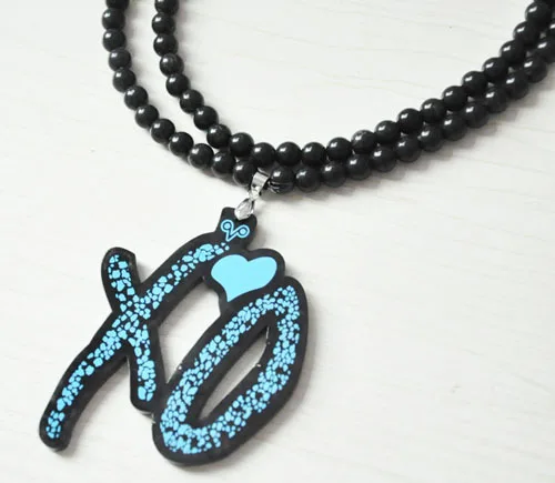 New product manufacturers selling HIPHOP acrylic XO pendant necklace free shipping | Украшения и аксессуары