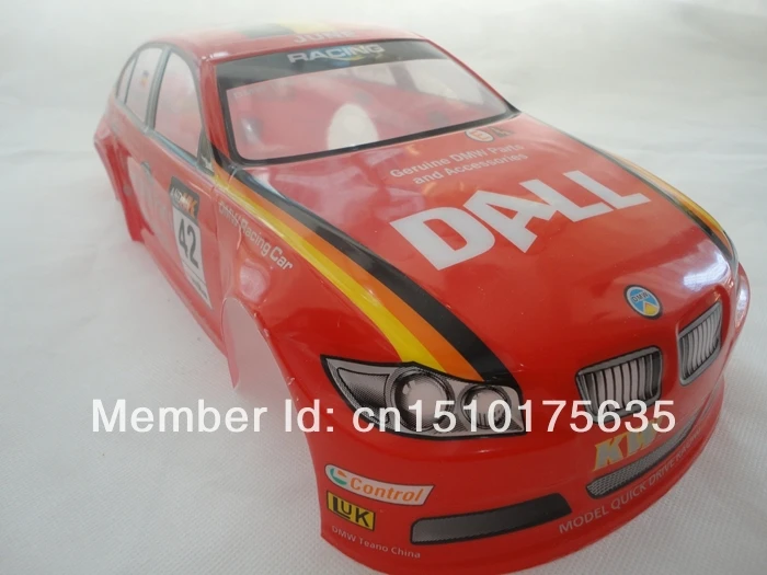 Ewellselling №: 017 ПВХ Окрашенный корпус 190 мм для 1:10 1/10 RC автомобиль белый/красный 2