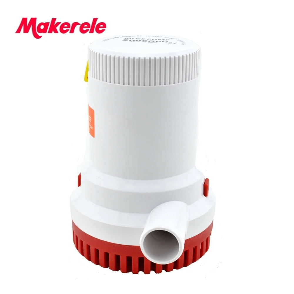 

MKBP-G2000 12/24V 2000GPH 3m3/h DC Submersible water Bilge pump for Fountain garden irrigation swimming pool cleaning farming