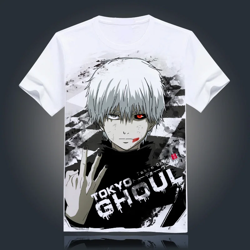 Токийский Гуль футболка новинка японское аниме Ken Kaneki костюм для косплея удобная