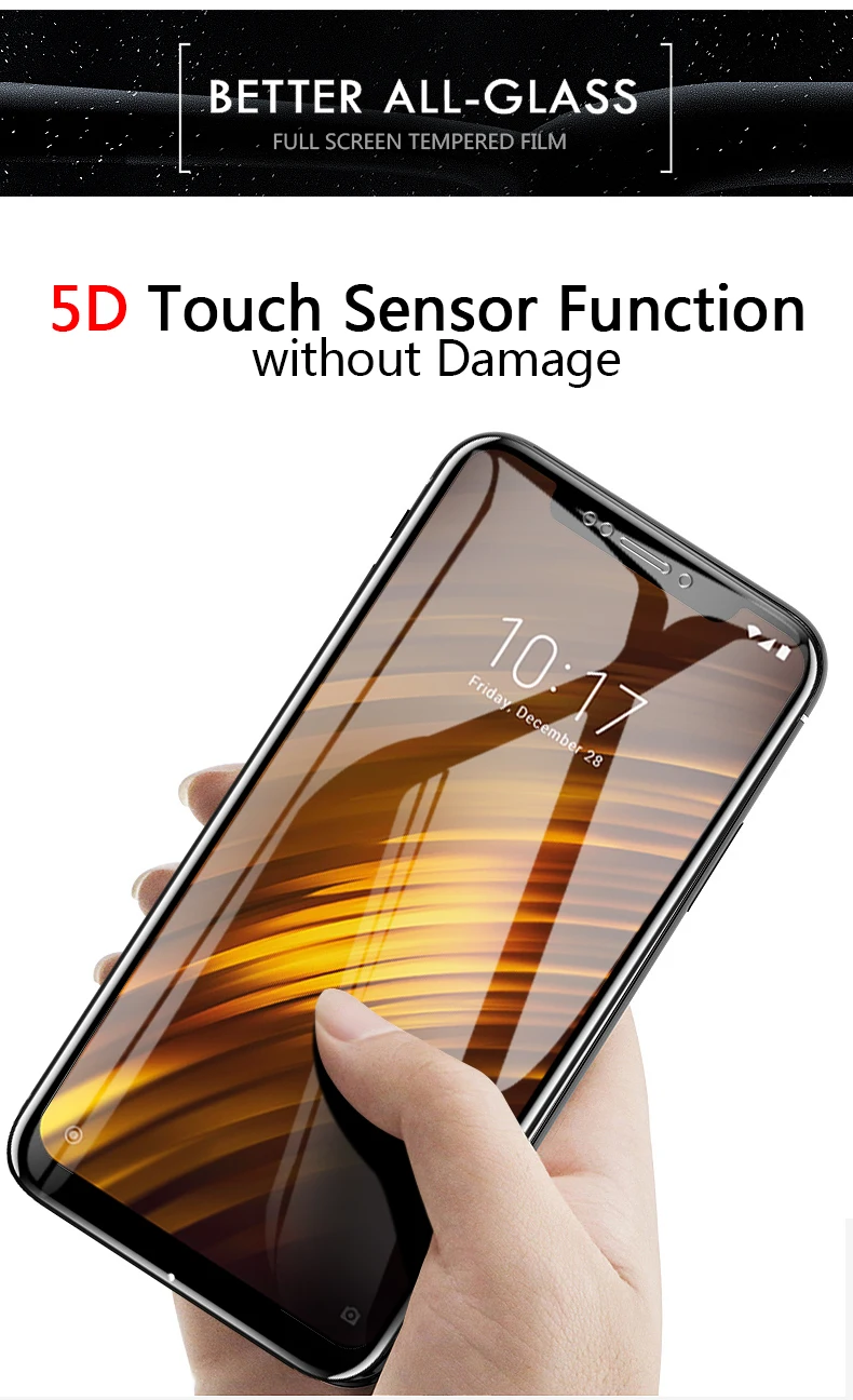Xiaomi POCOPHONE F1 стекло закаленное Полное покрытие MOFi POCOPHONE F1 защита экрана Передняя пленка защита POCO F1 стекло
