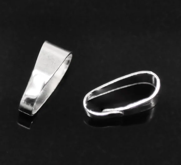 Серебряные украшения doreenbeads зажим под заказ 11x4 мм (3/8 &quotx1/8&quot) 50 шт.|clip bail|50 pcssilver bails