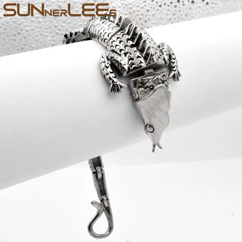 SUNNERLEES модные ювелирные изделия для мужчин и женщин панк ящерица звенья цепи