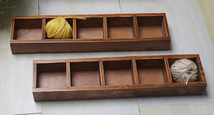 Завод лоток Винтаж Мини Деревянный Коробки комнатные растения ящик для хранения