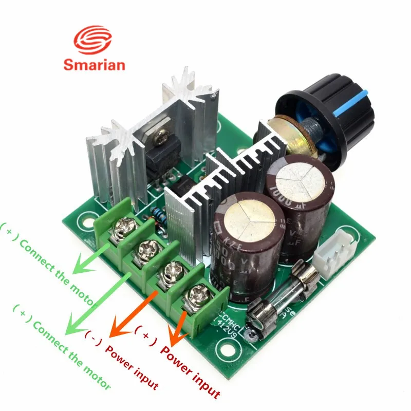 Официальный ШИМ регулятор скорости двигателя постоянного тока Smarian