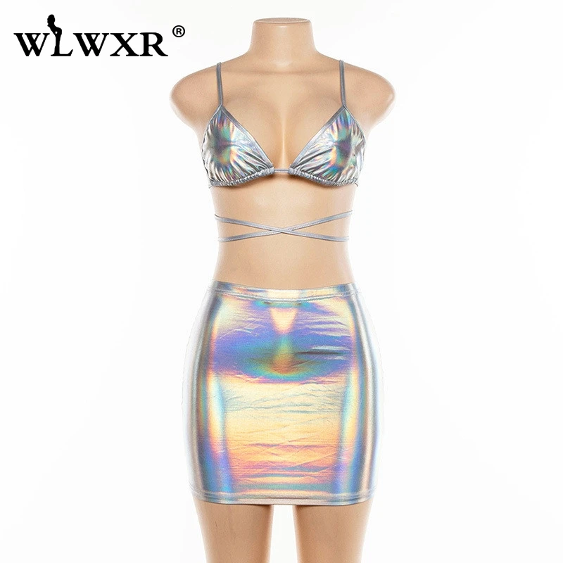 WLWXR уличная одежда Светоотражающий Комплект из двух предметов женская бандажный