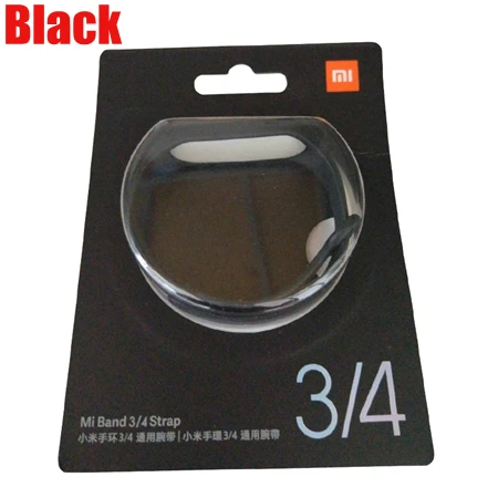 New package-black Официальный Xiaomi Mi-браслет, 3 ремешка, силиконовый универсальный браслет, Xiaomi Mi-браслет, 4 ремешка, аксессуары для умных часов - Цвет: New package-black