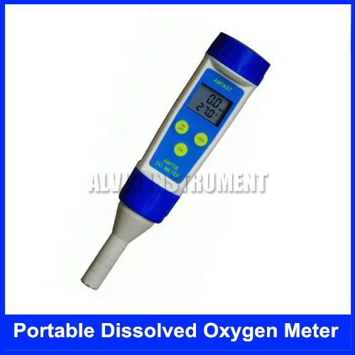 

Portable Dissolved Oxygen Meter waterproof Large LCD display and Temperature Simultaneously Free shipping