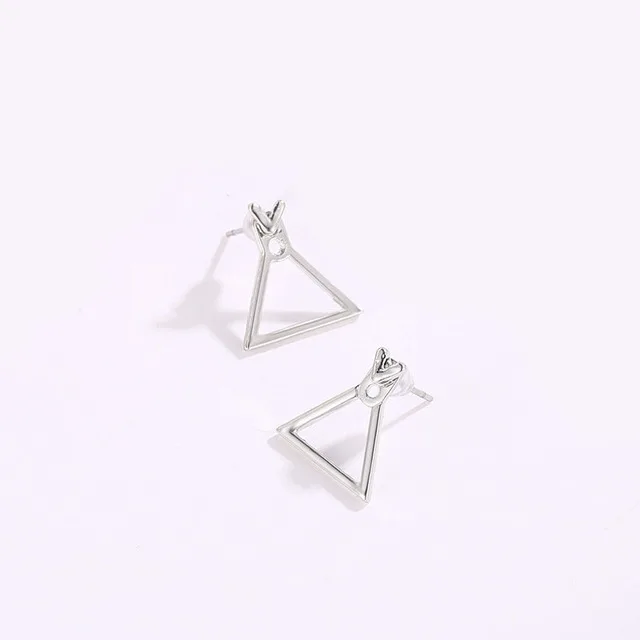 E570Trianglesilver Ufavoirte модные массивные серьги металлические круглые геометрические серьги для женщин Висячие серьги в форме капли современные - Окраска металла: E570Trianglesilver