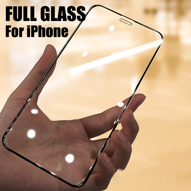 6D взрывозащищенное Закаленное стекло на iPhone Xr протектор экрана X Xs Max 8 7 6s Plus