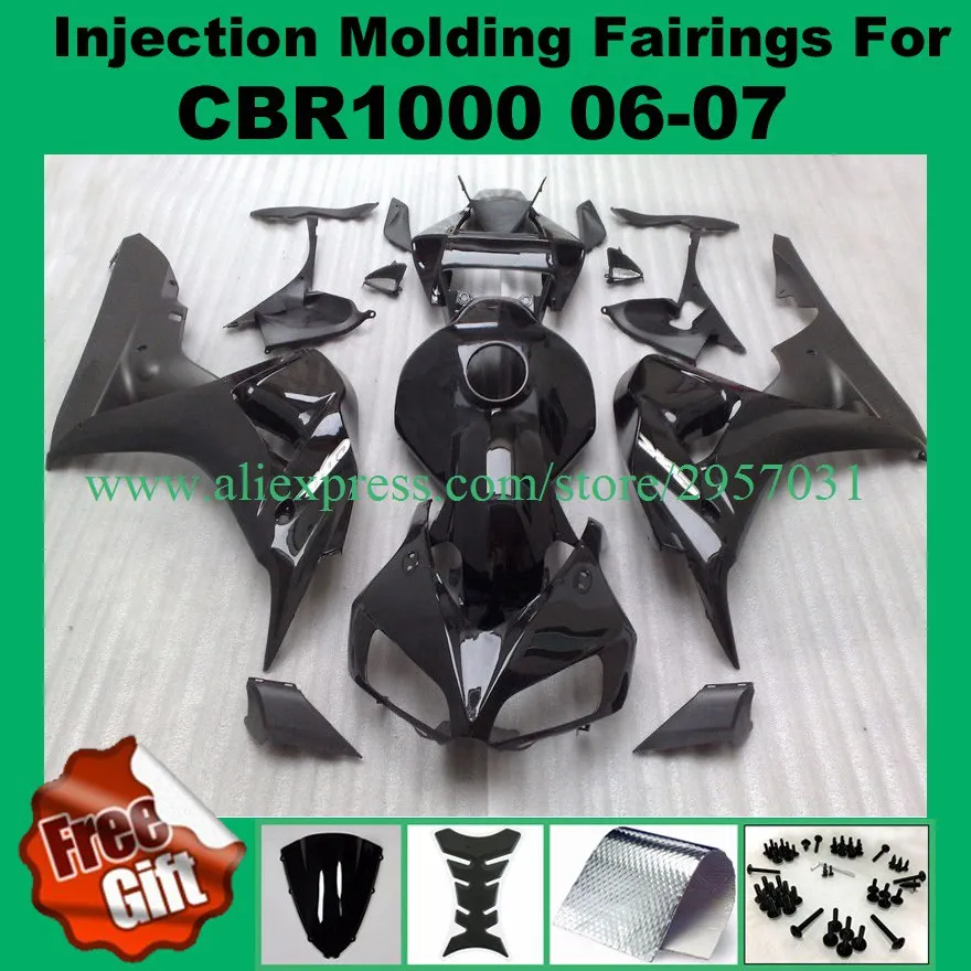 

Free screws+gifts Custom Injection molding fairings set for CBR 1000 RR 2006 2007 CBR1000RR 06 07 CBR 1000RR All Black