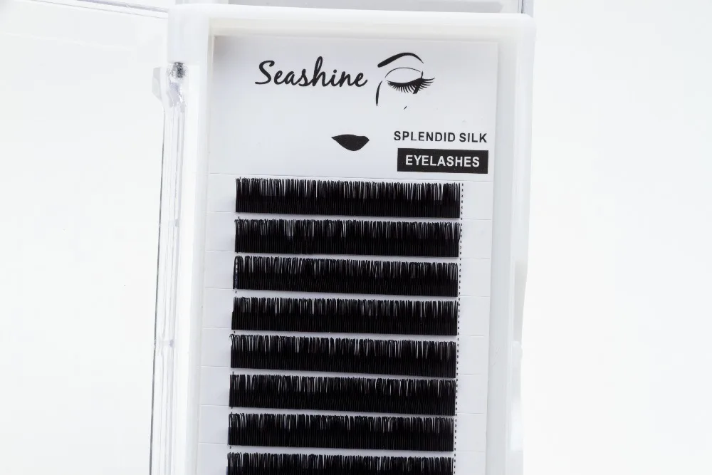 

Seashine 12Lines/tray C/D/L Curl Individual Eyelash Extensions Fake False Eyelashes Make up Factory Hande Made For Free Shipping