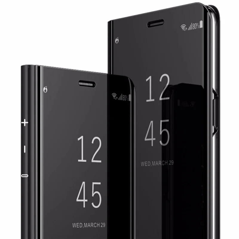 Кожаный чехол с откидной крышкой и зеркальным покрытием для Samsung Galaxy J3 J4 J5 J6 J7 NEO S6