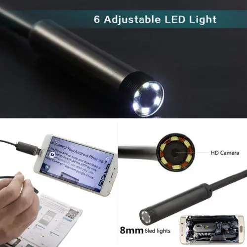 5.5MM Lens 5M/10M Cable Android Endoscope Camera Waterproof Soft Borescopes For Phone Endoscopy Mini | Безопасность и защита