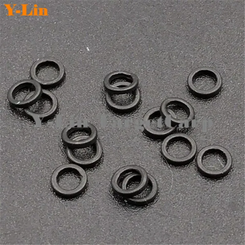100pcs3mm Карп Рыболовный крючок кольцо легко Гильдия кольцо для волос chod ringmulti rig выдувная назад withy бассейн оснастка, снаряжение липучка