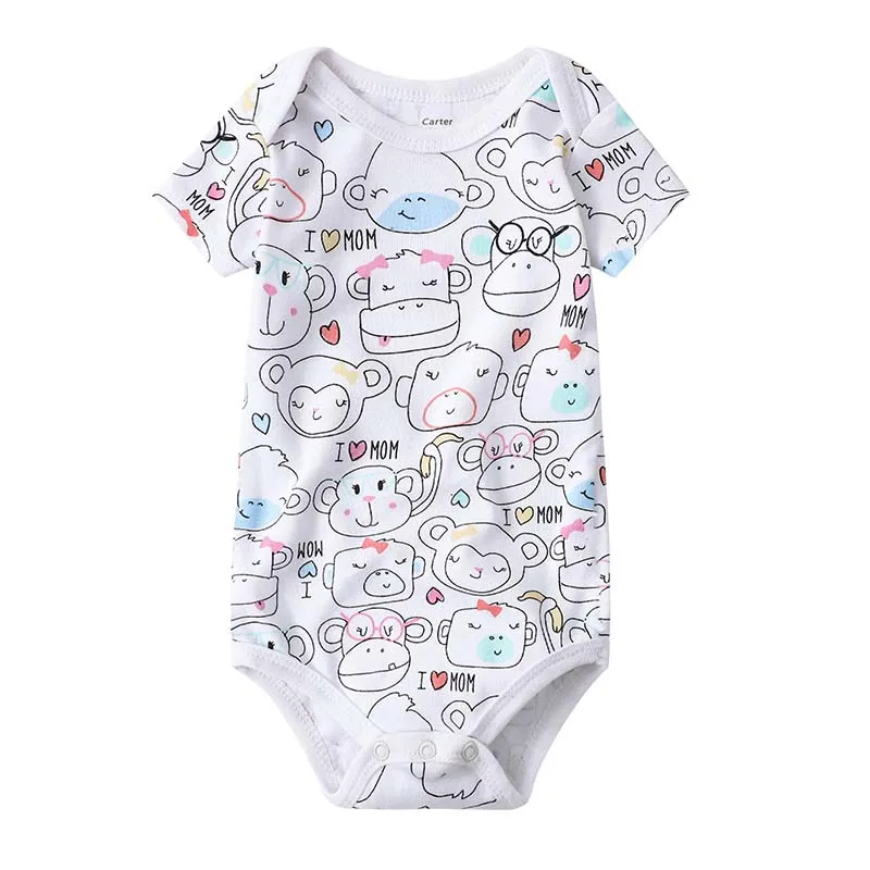 Newborn baby bodysuits short sleevele baby clothes O-neck 0-24M baby Jumpsuit 100%Cotton baby clothing Infant sets