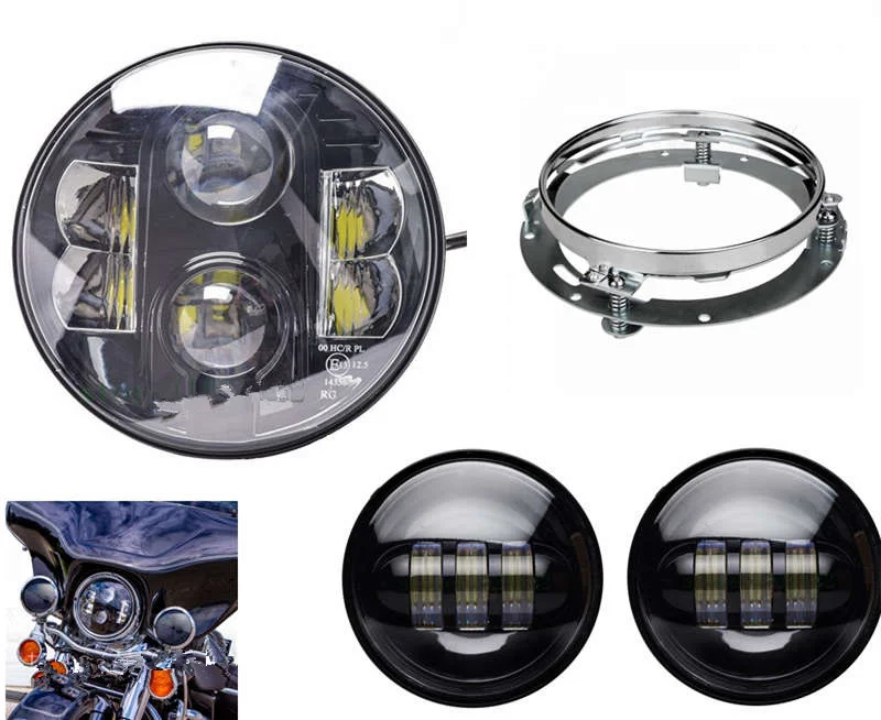 80 Вт 7 &quotфара с DRL дюймов круглый светодиодный Hi/Low Beam Автомобильная фара для