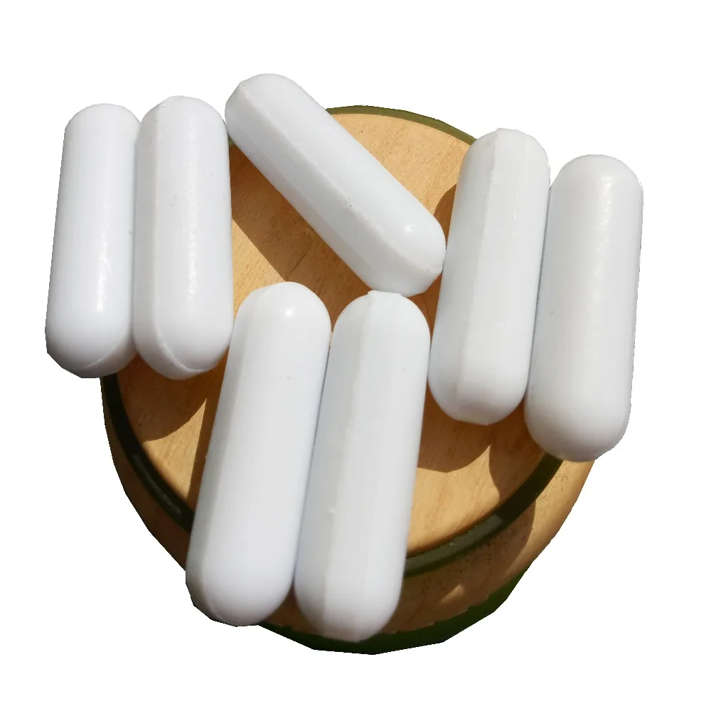 7 шт. смешанных размеры PTFE магнитная мешалка миксер баров белый цвет без кольцевая опора