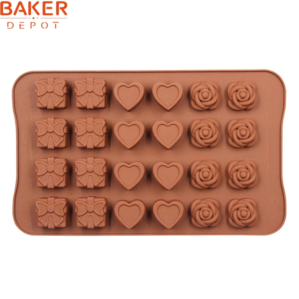 BAKER DEPOT силиконовая форма для шоколада цветка торт украшенная ледяные конфеты jello