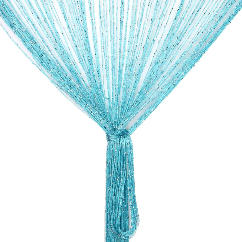 silver thread blue Серебряная лента нить кисточка занавеска Diy домашняя Свадебная вечеринка в отеле реквизит для сцены настенный фон украшение шелковая линия - Цвет: silver thread blue