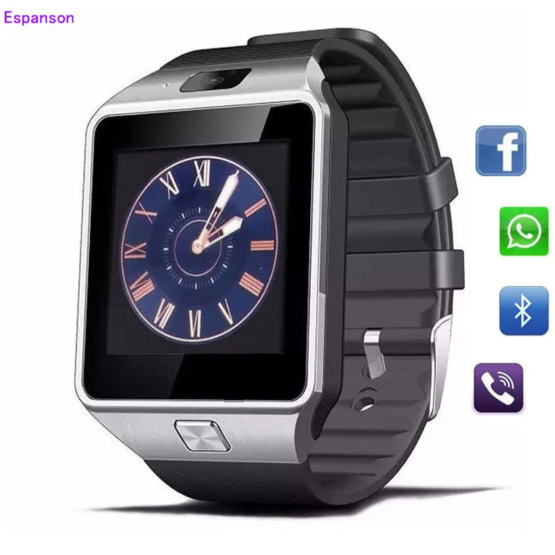 Espanson dz09 Smart часы наручные с Для мужчин Электроника Сим карта Спорт SmartWatch камера