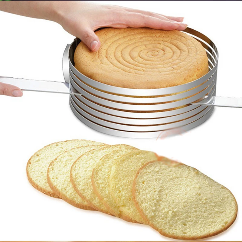 1 шт. Инструменты для торта из нержавеющей стали резки слоев с регулируемым