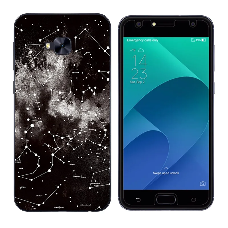 Чехол для Asus Zenfone 4 Selfie ZD553KL мягкий силиконовый чехол с ручным принтом Для 5 &quot