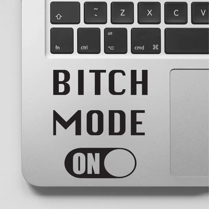 Bitch переключатель режима шаблон логотипа на деколь и Графика для портативных