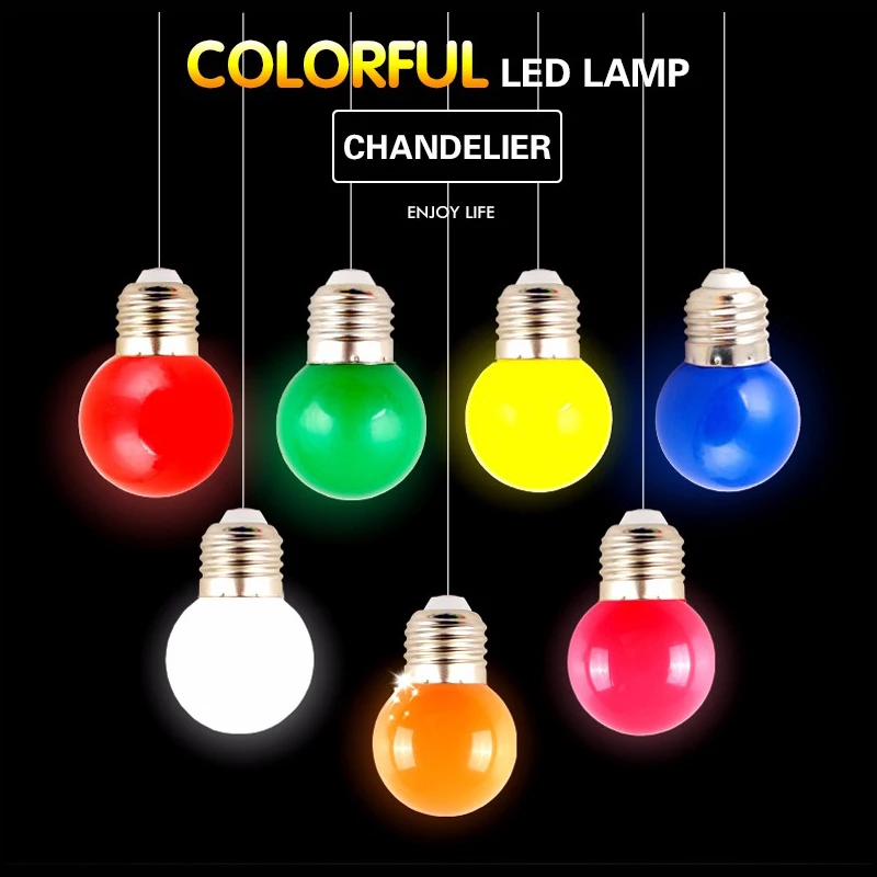 New Colorful Led Lamp E27 220V 3W Globe Light Bulb 7color Bombillas SMD 2835 bar Home Decor Holiday Lighting | Освещение