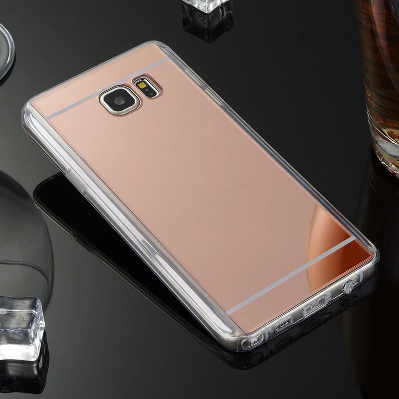 Note5 роскошный блестящий зеркальный чехол для samsung Galaxy Note 5 V N9200 прозрачный ТПУ Край