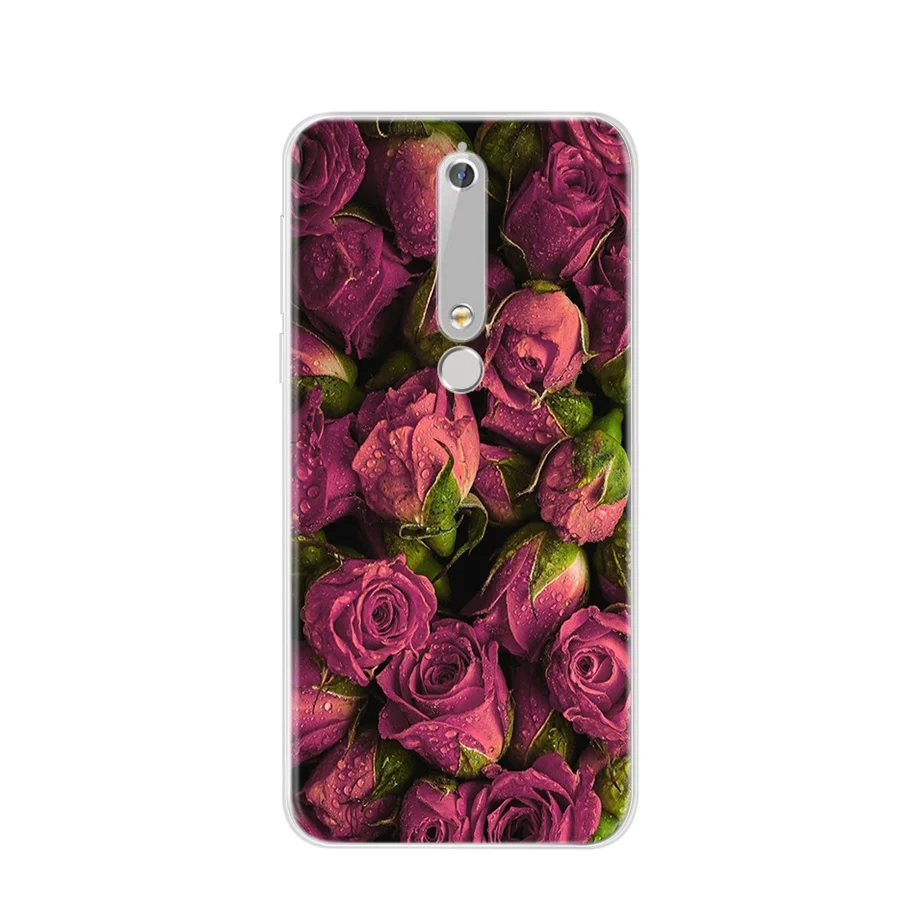Силиконовый чехол для Nokia 6 1 2018 из мягкого ТПУ роскошный с мультяшным рисунком |