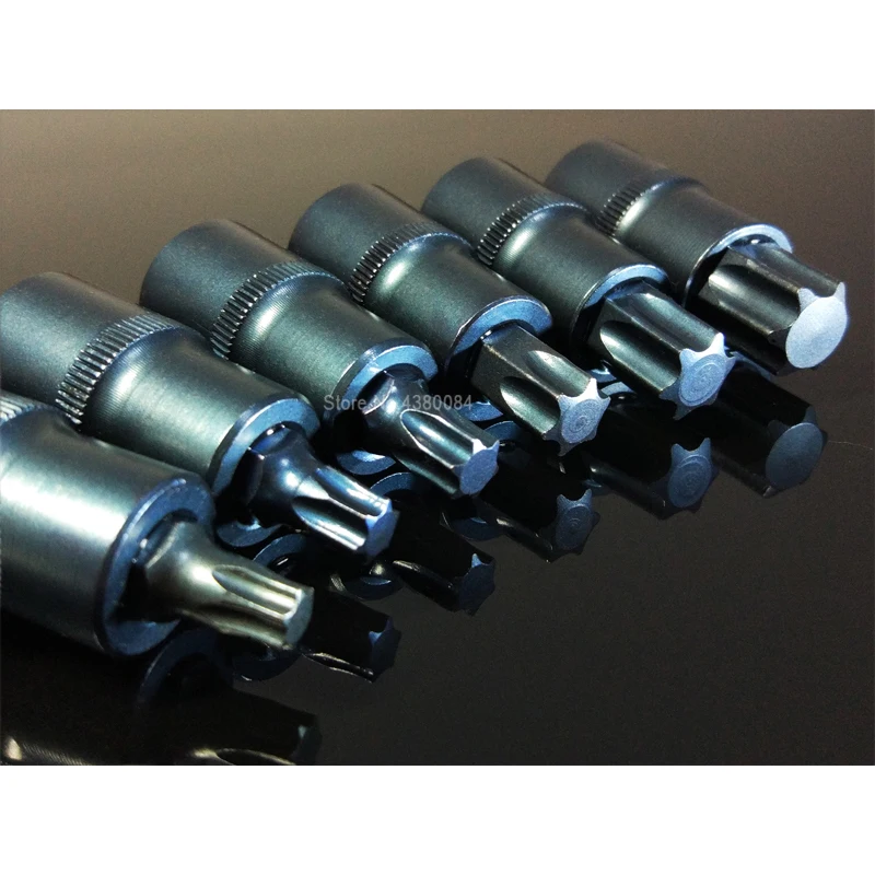 11Sizes TORX Screwdriver Bits 1/2" Socket Adapter Motor/Car 6 Point Spline Screw Driver Bits 55mm Power Hand Tools T20-T70(mm