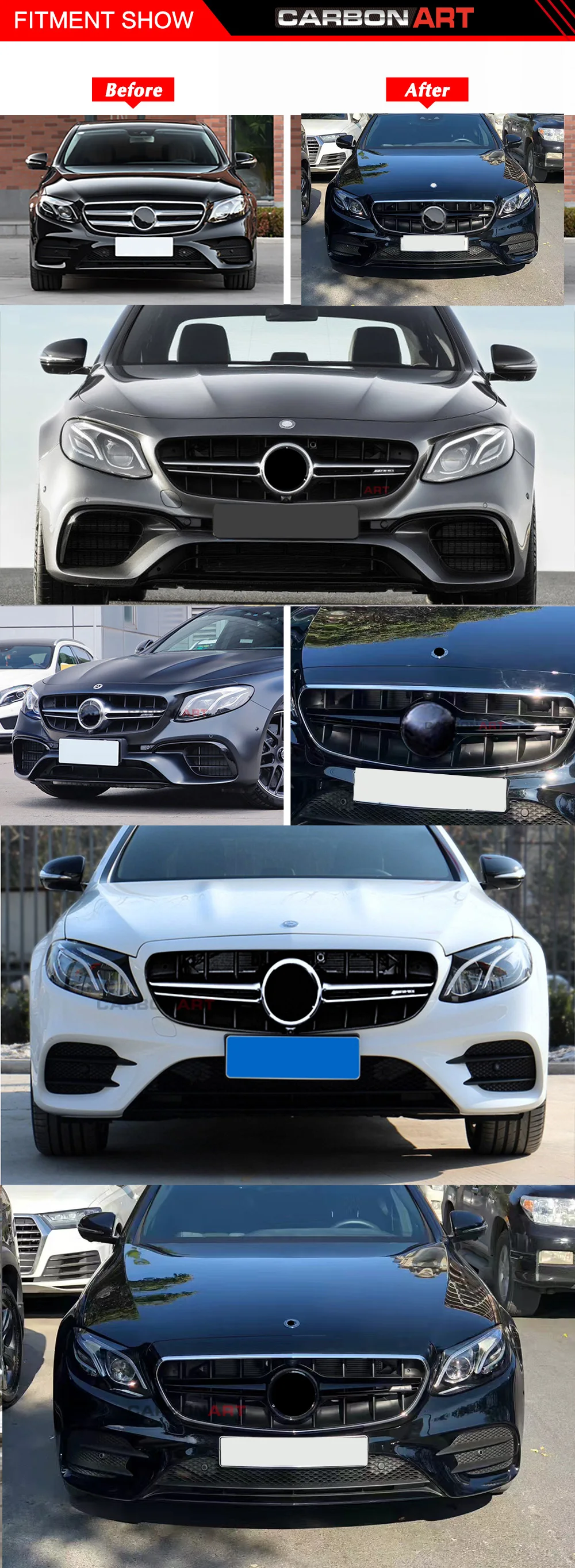 Е класс W213 решетка дизайн передний бампер Замена Авто сетки для Mercedes E200 E300 E320 Спорт