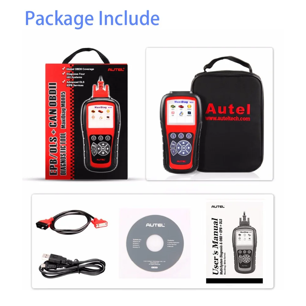 Autel MD805 все системы OBD2 сканер automotriz автомобиля диагностический инструмент код
