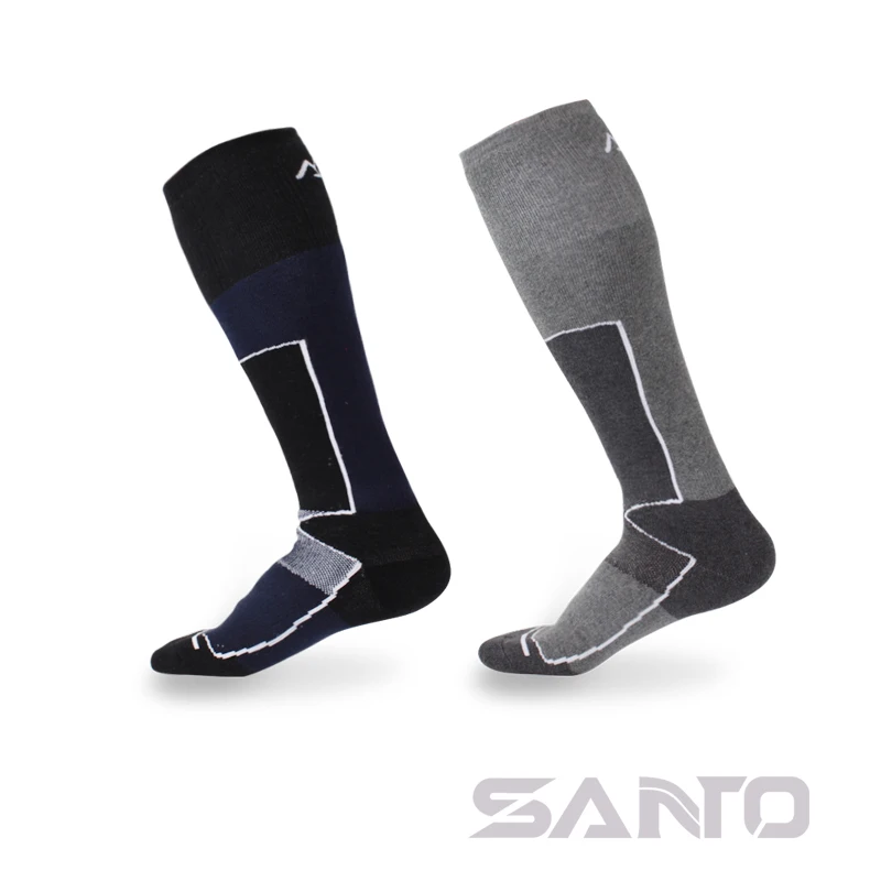 

2 pairs SANTO Brand Men quick drying thick outdoor long skiing socks COOLMAX socks Winter Warm Socks s023