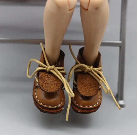 1 пара аксессуары для кукол обувь шарнирной куклы blyth 1/6 подходит 1/8 BJD мини кожаная