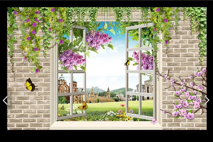 Фотообои на заказ 3d настенные фрески обои цветы и растения пейзаж Настенная