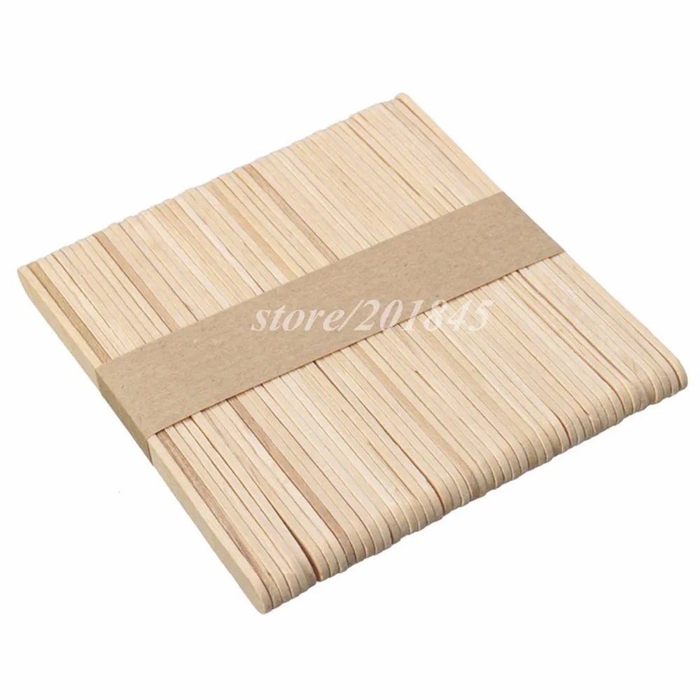 

100Pcs/Pack Birch Wooden Waxing Disposaoble Spatula Tongue Depressor Wax Medical Stick Sterile For Oral Examination