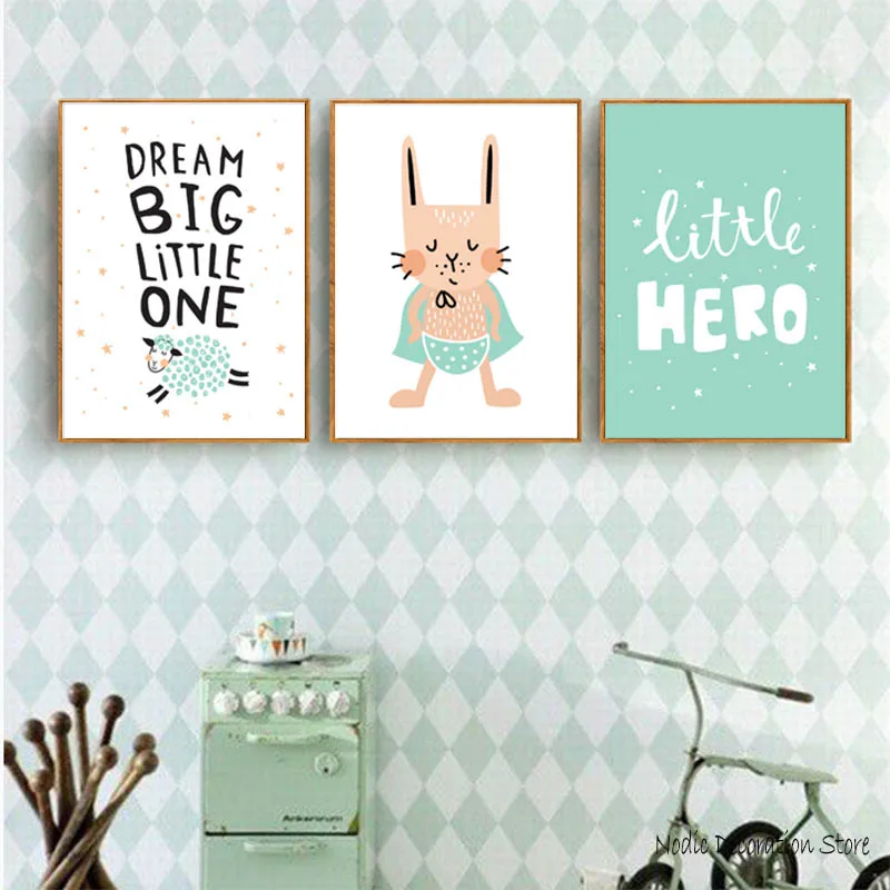 Постер Little Hero скандинавский декор для детской спальни настенные художественные