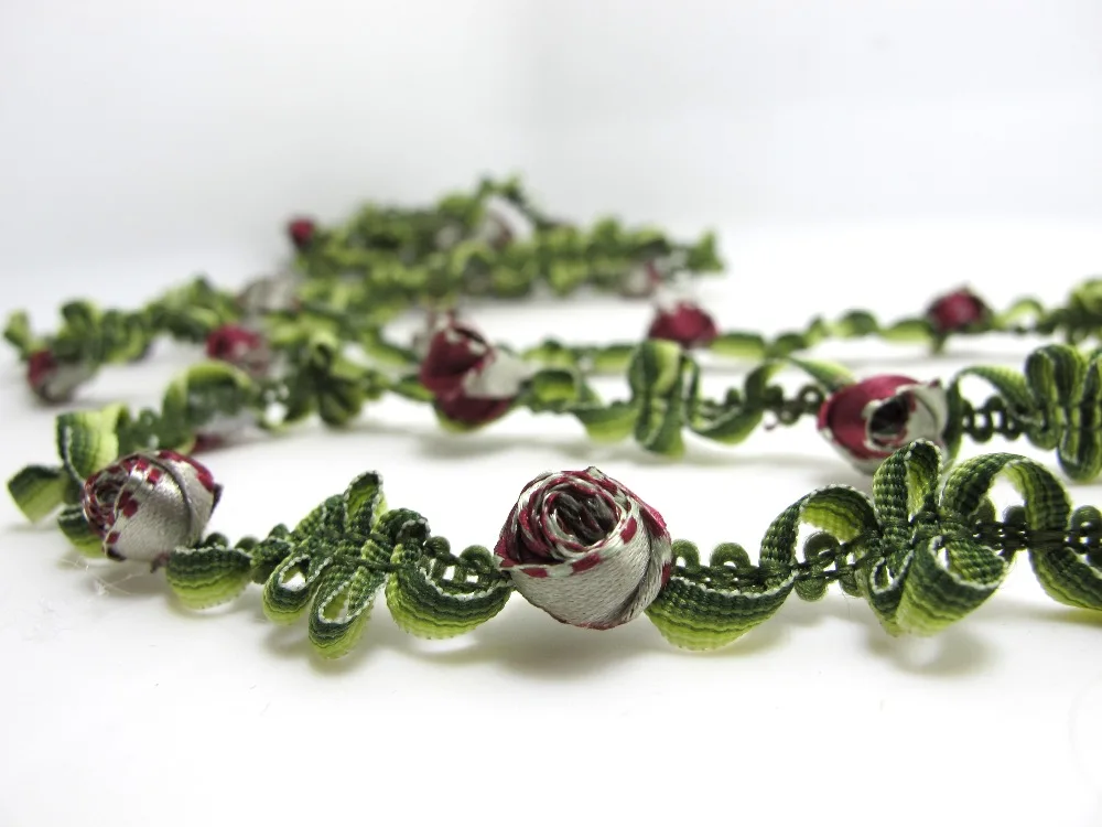 2 ярда 1/2 дюйма тканая лента Rococo отделка | Декоративная Цветочная Материалы для