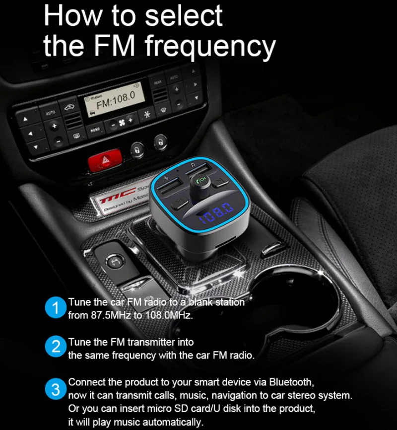 AGETUNR T25 Bluetooth 5,0 Автомобильный Mp3 музыкальный плеер с громкой связью fm-передатчик 2 USB Автомобильное зарядное устройство u-диск TF карта музыкальный плеер без потерь