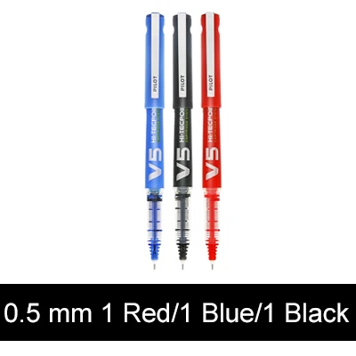 0.5 Black Blue Red LifeMaster пилот V5 V7 Hi-Tecpoint картридж Системы Ручка-роллер 0,5/0,7 мм кончик иглы многоразового использования - Цвет: 0.5 Black Blue Red