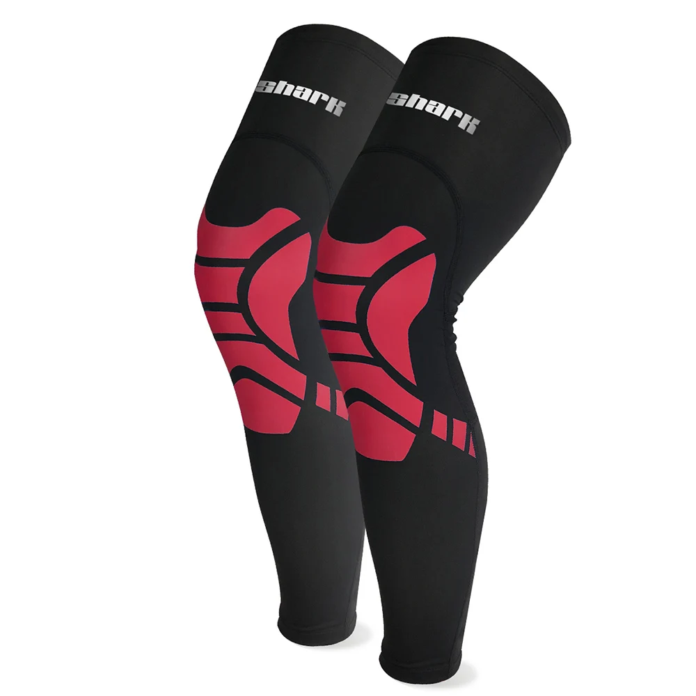 Black Red Баскетбольные наколенники, спортивные защитные наколенники, защитные наколенники, гетры для бега, Поддержка голени - Цвет: Black Red