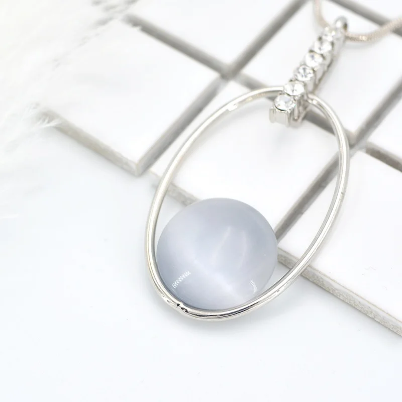 Sunny Jewelry Fashion 2021 Necklace Pendant For Women Exquisite Simulated Opal Water Drop High Quality Party | Украшения и