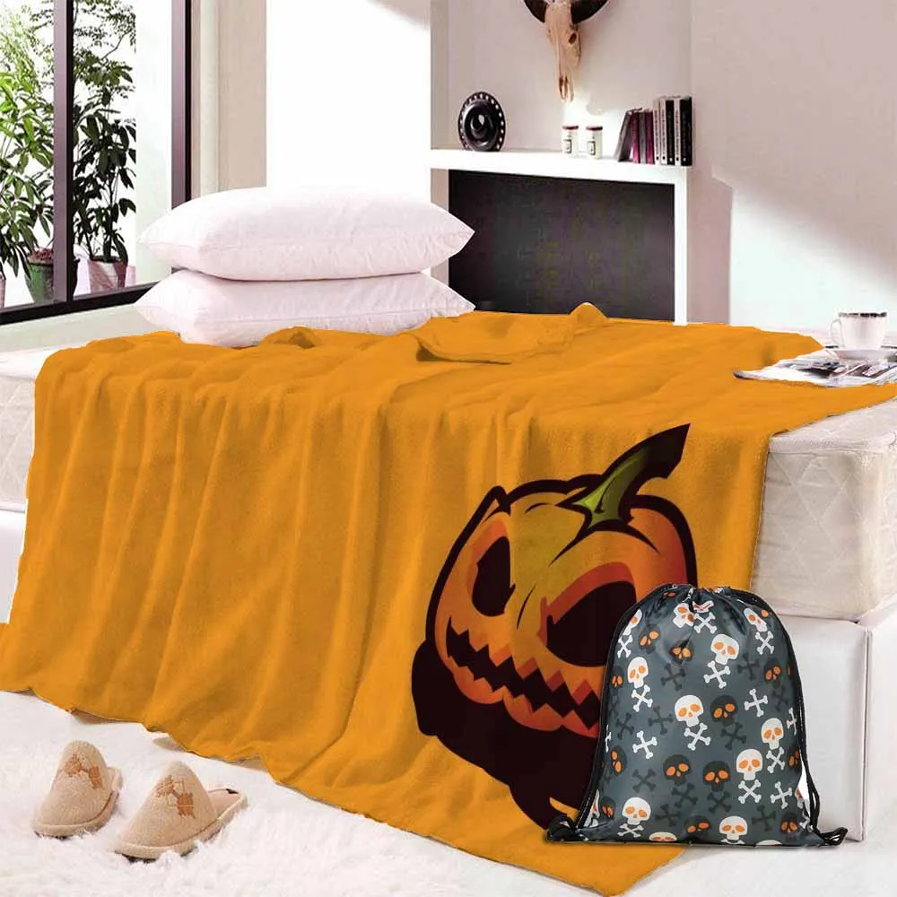 Blanket Bag 11 Мягкий фланелевый скелет, череп на Хэллоуин голова паук чистая кошмар пледы тепло мягкий плюшевый диван кровать Прямая поставка - Цвет: Blanket Bag 11